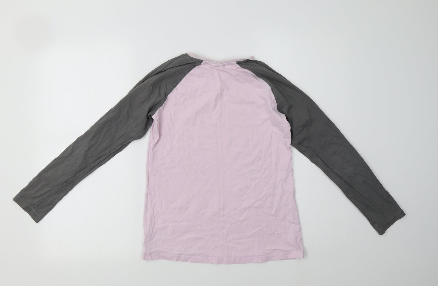 George Girls Pink Colourblock Cotton Top Pyjama Top Size 11-12 Years   - Un