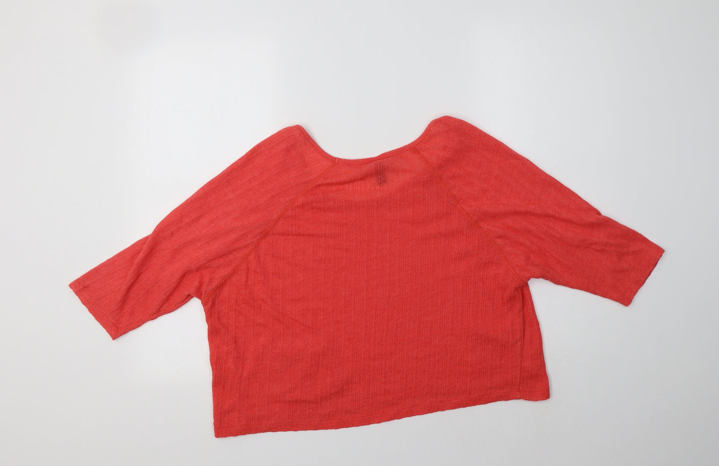 VERO MODA Womens Red   Basic Blouse Size M Scoop Neck