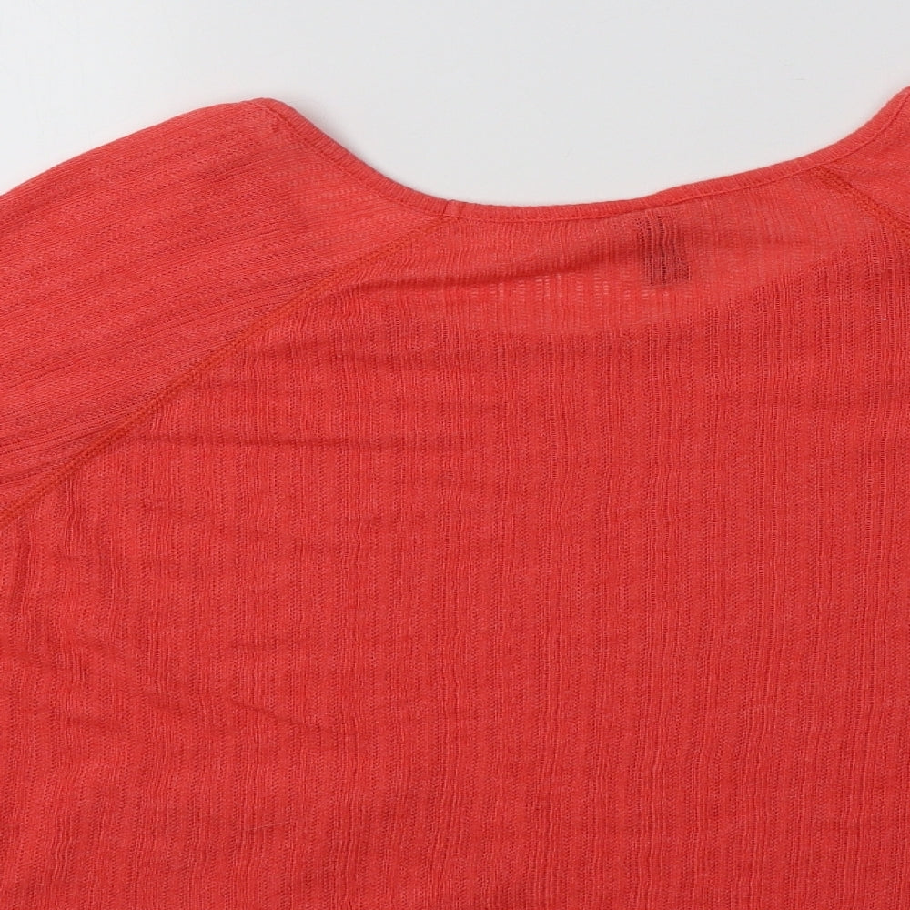 VERO MODA Womens Red   Basic Blouse Size M Scoop Neck