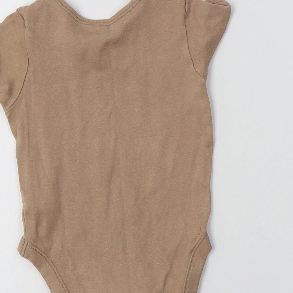 George Baby Beige  Cotton Romper One-Piece Size 6-9 Months