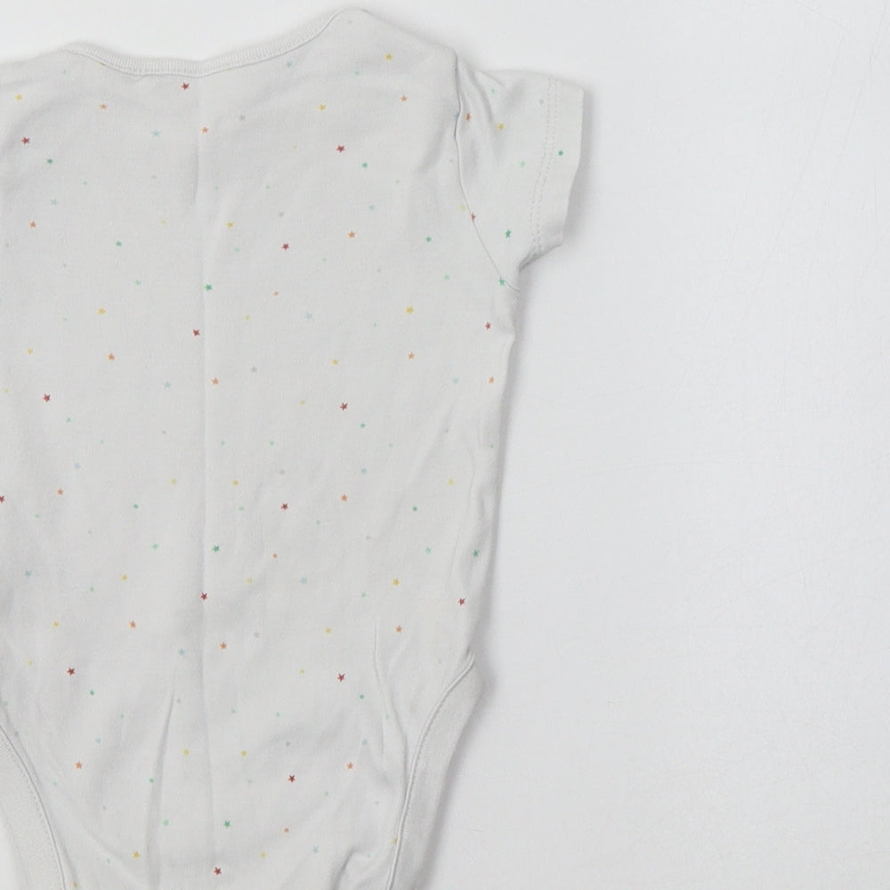 NEXT Baby White Geometric Cotton Romper One-Piece Size 3-6 Months   - Star Print