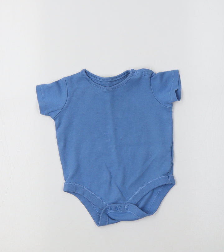 F&F Baby Blue Cotton Romper One-Piece Size 6-9 Months