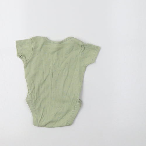 George Baby Green Polka Dot Cotton Romper One-Piece Size 6-9 Months