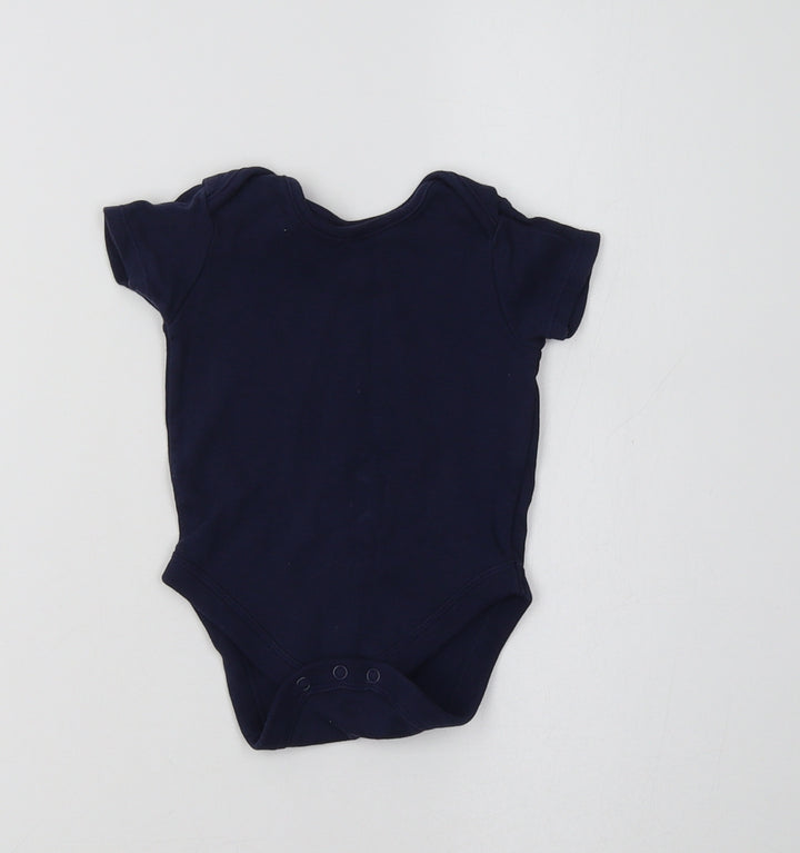 George Baby Blue Cotton Romper One-Piece Size 6-9 Months