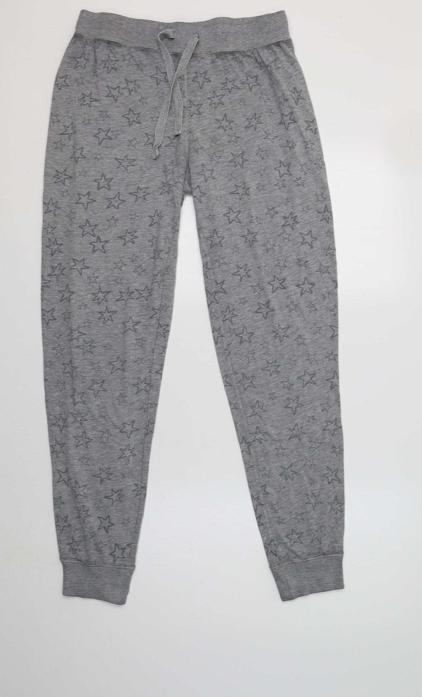 NEXT Womens Grey Geometric Cotton  Pyjama Pants Size 10   - Star Print
