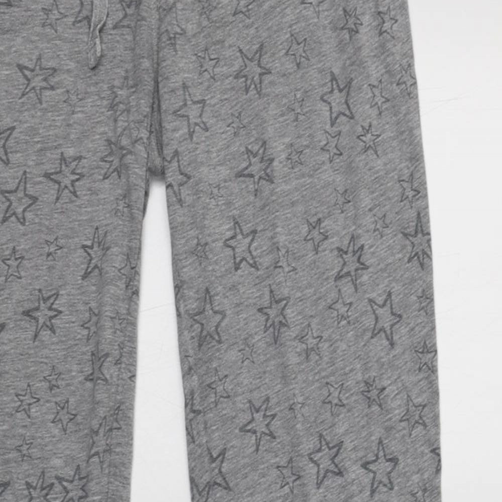 NEXT Womens Grey Geometric Cotton  Pyjama Pants Size 10   - Star Print