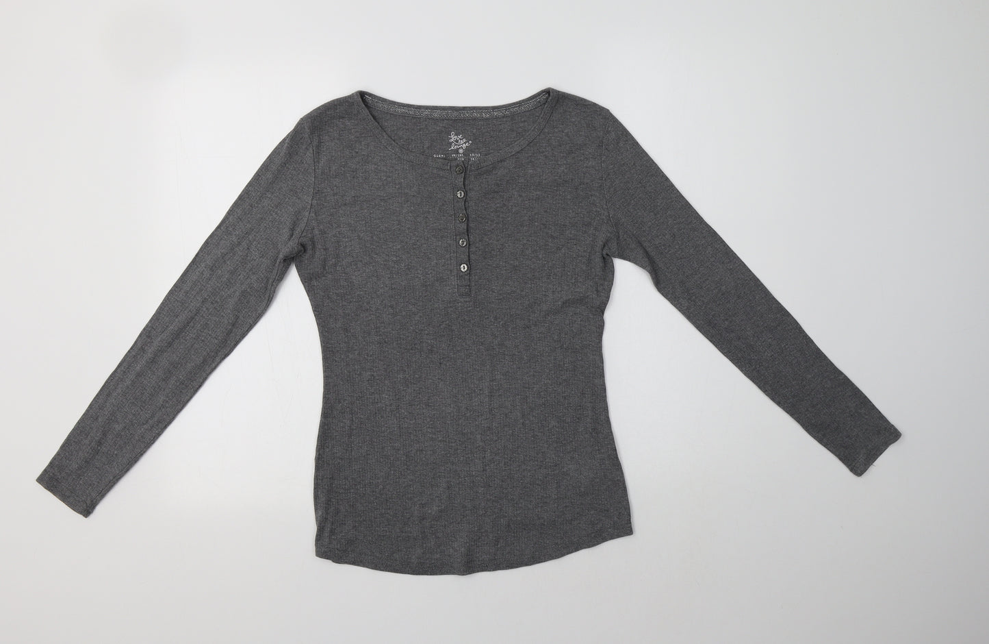 Primark Womens Grey  Polyester Kimono Pyjama Top Size M