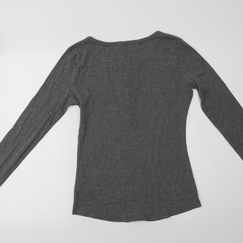 Primark Womens Grey  Polyester Kimono Pyjama Top Size M
