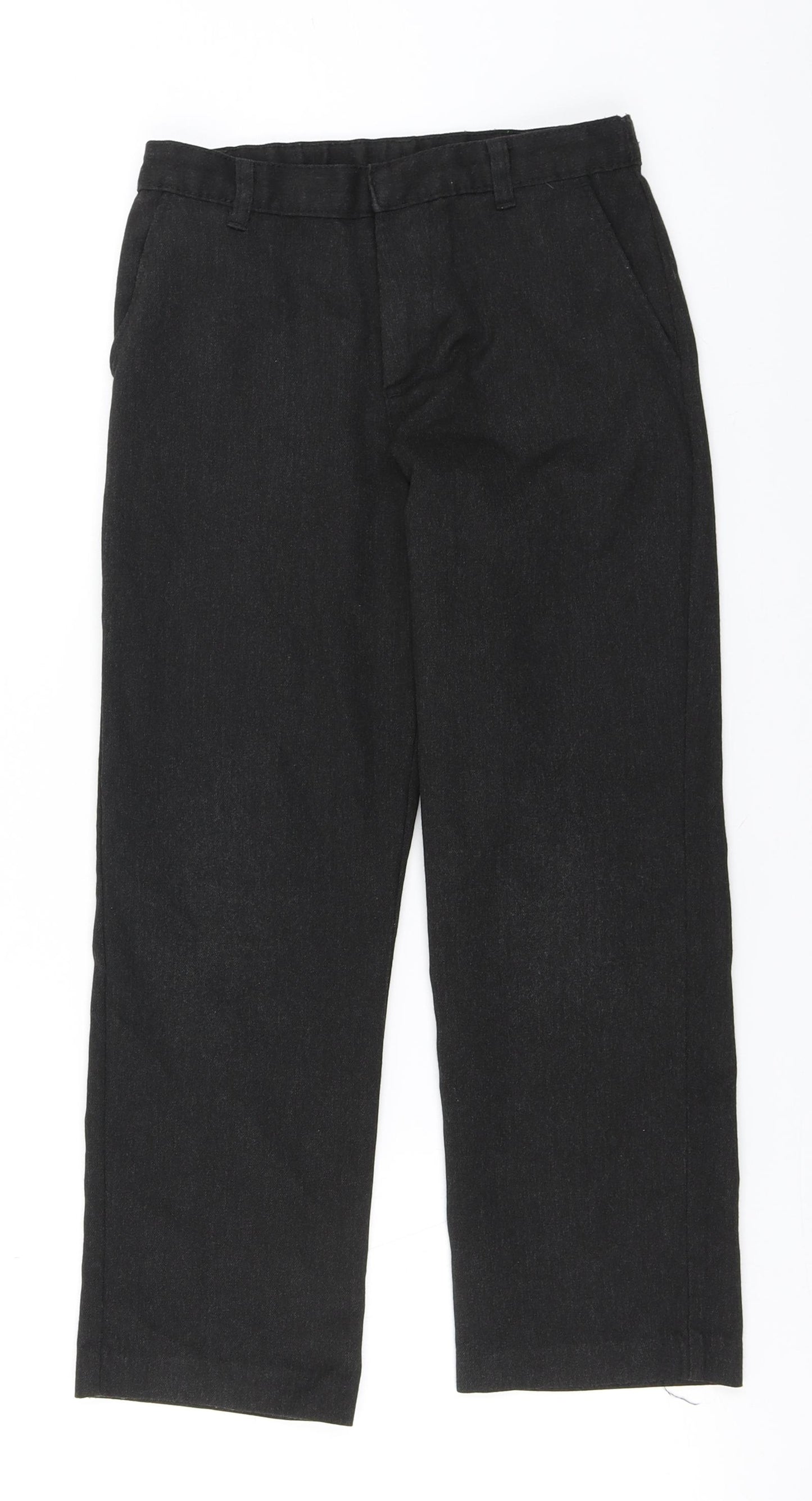 George Boys Grey  Polyester Dress Pants Trousers Size 7-8 Years  Regular  - School