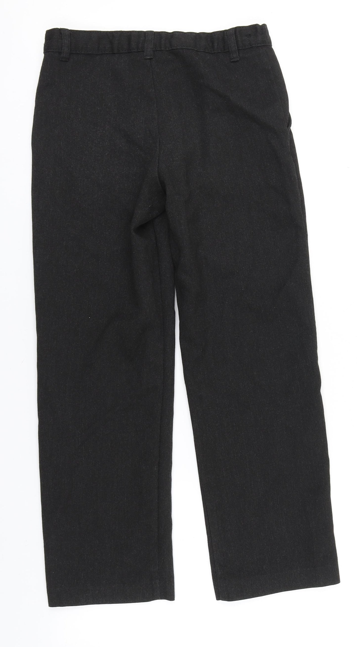 George Boys Grey  Polyester Dress Pants Trousers Size 7-8 Years  Regular  - School