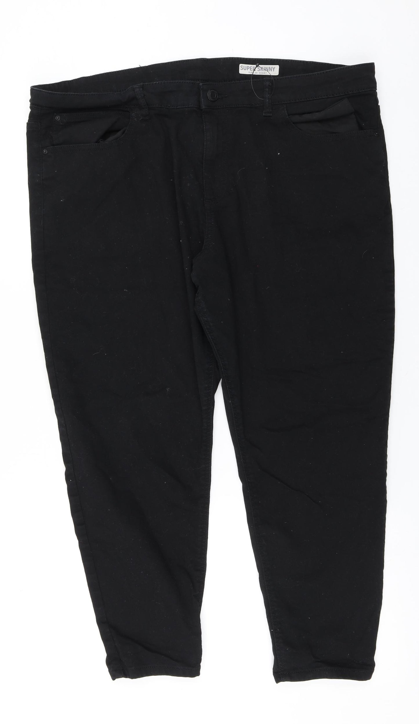 Marks and Spencer Womens Black  Cotton Skinny Jeans Size 20 L23 in Regular