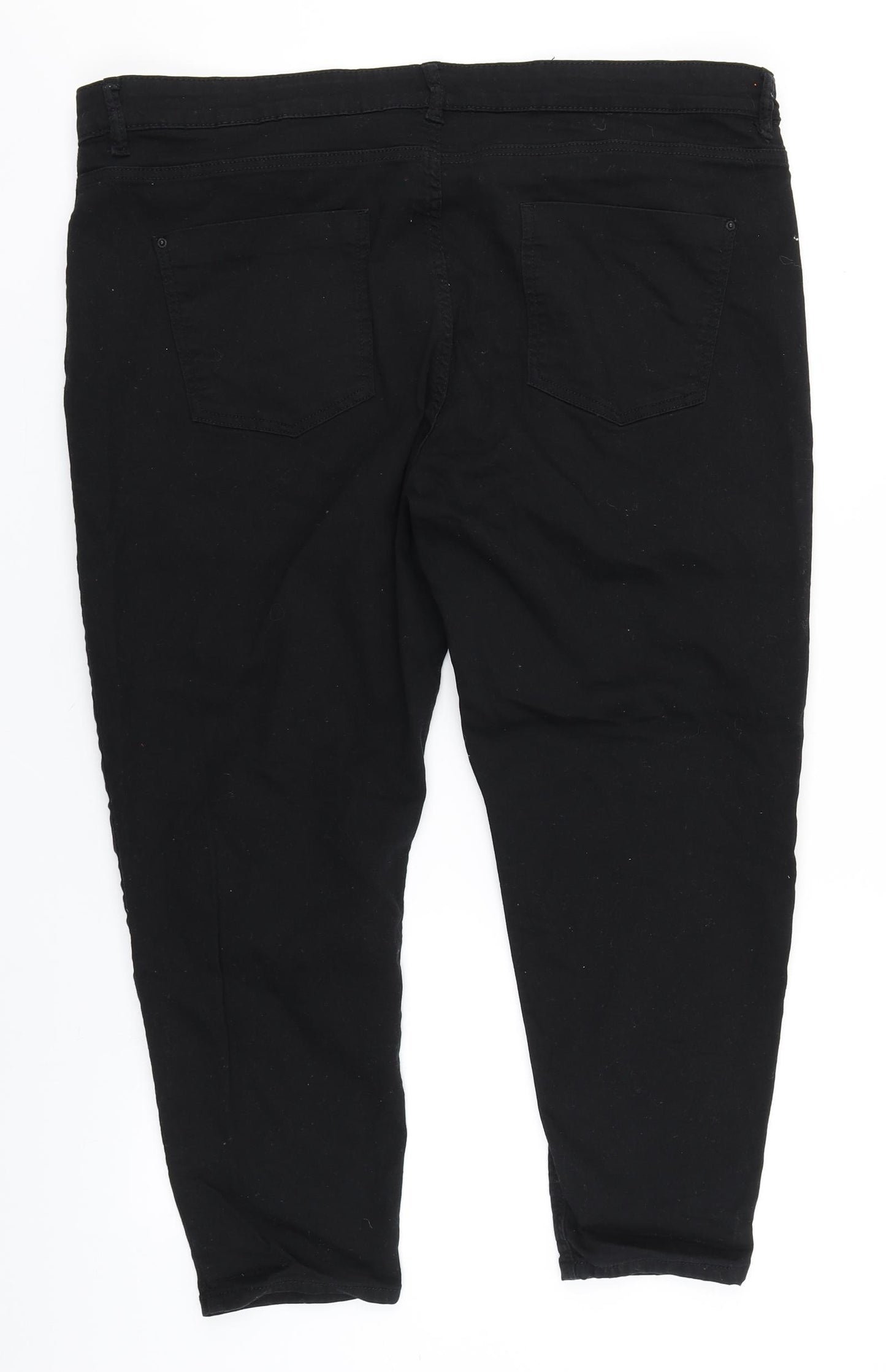 Marks and Spencer Womens Black  Cotton Skinny Jeans Size 20 L23 in Regular