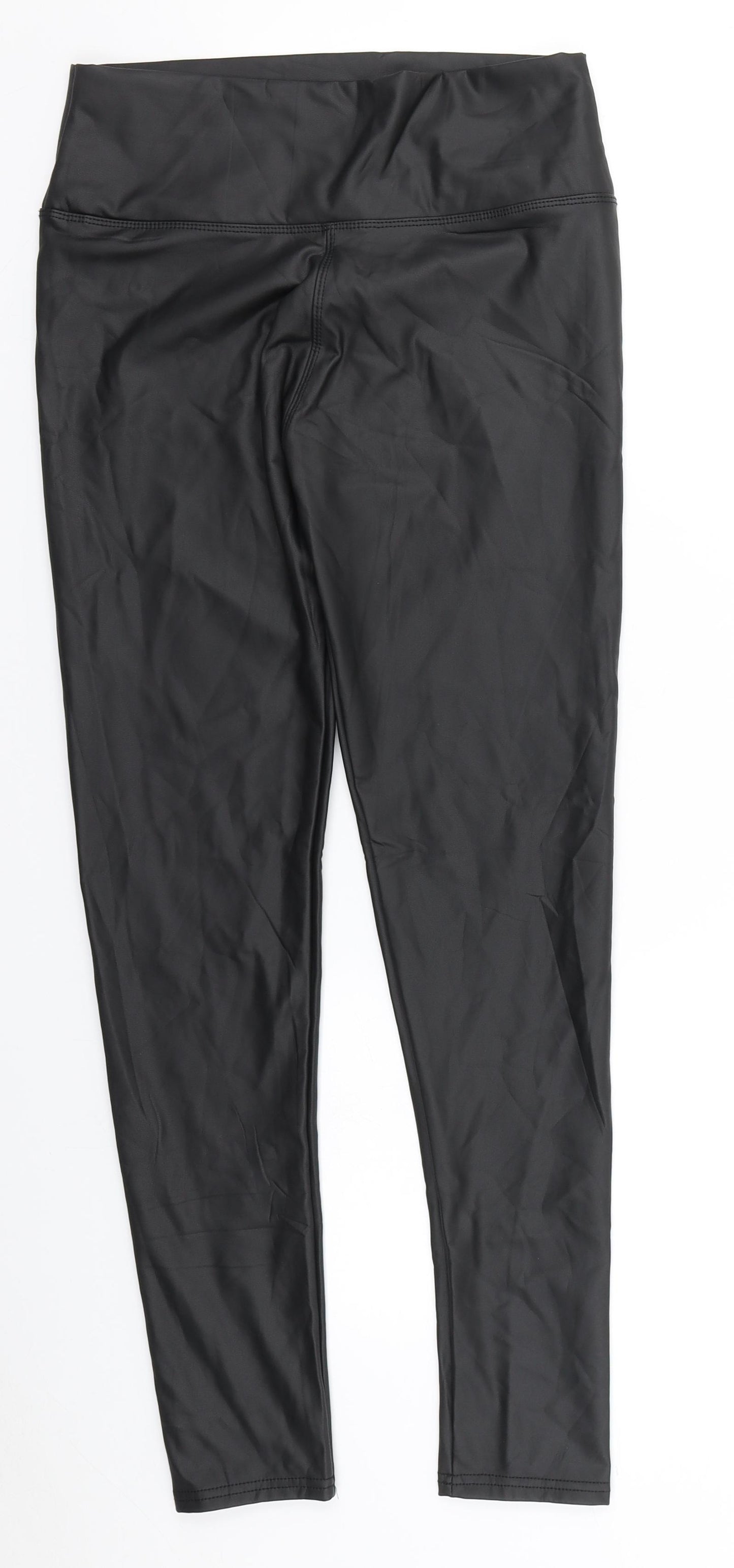 Paris Womens Brown  Polyurethane Trousers  Size M L23 in Regular