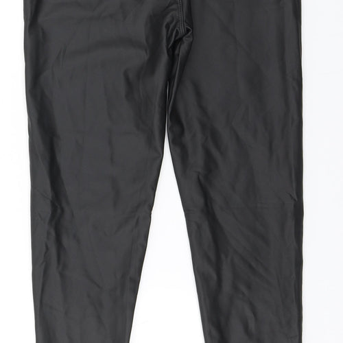 Paris Womens Brown  Polyurethane Trousers  Size M L23 in Regular
