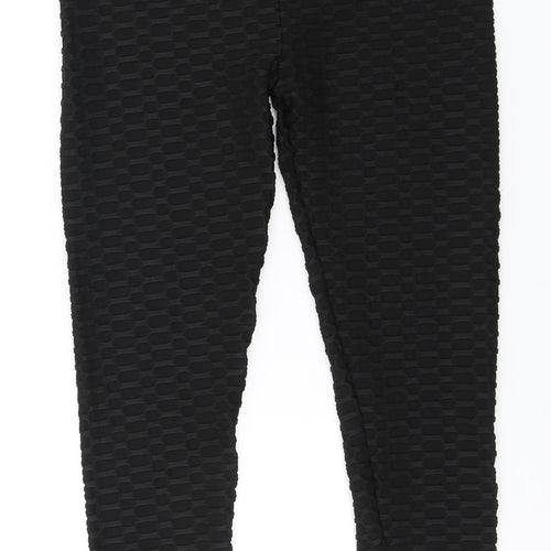 Preworn Womens Black  Polyester Jegging Trousers Size M L23 in Regular