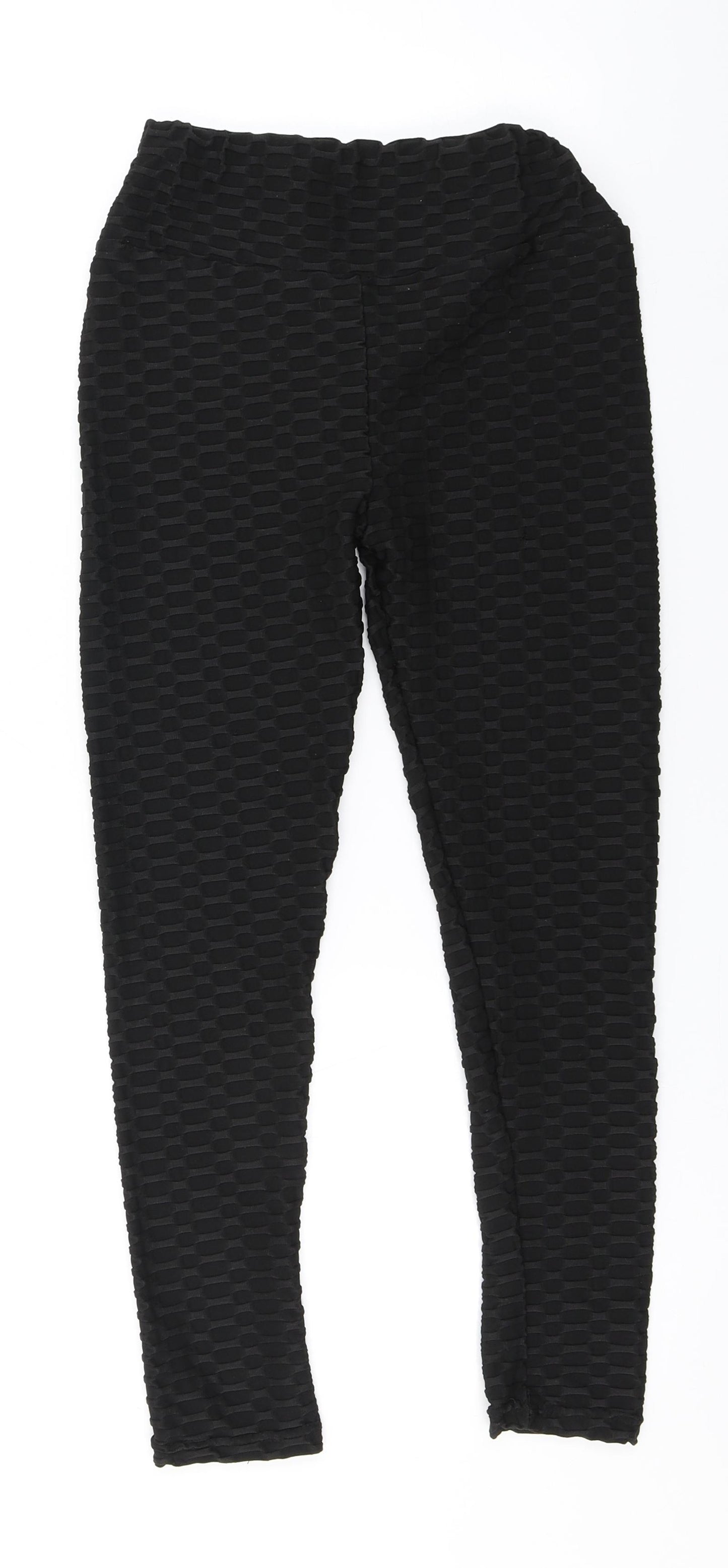 Preworn Womens Black  Polyester Jegging Trousers Size M L23 in Regular