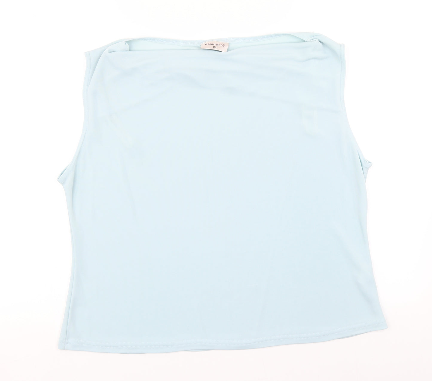 Bonmarché Womens Blue  Polyester Basic T-Shirt Size XL Round Neck