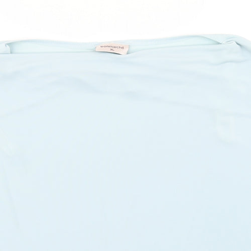 Bonmarché Womens Blue  Polyester Basic T-Shirt Size XL Round Neck