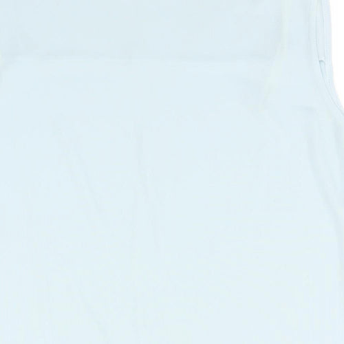 Bonmarché Womens Blue  Polyester Basic T-Shirt Size XL Round Neck