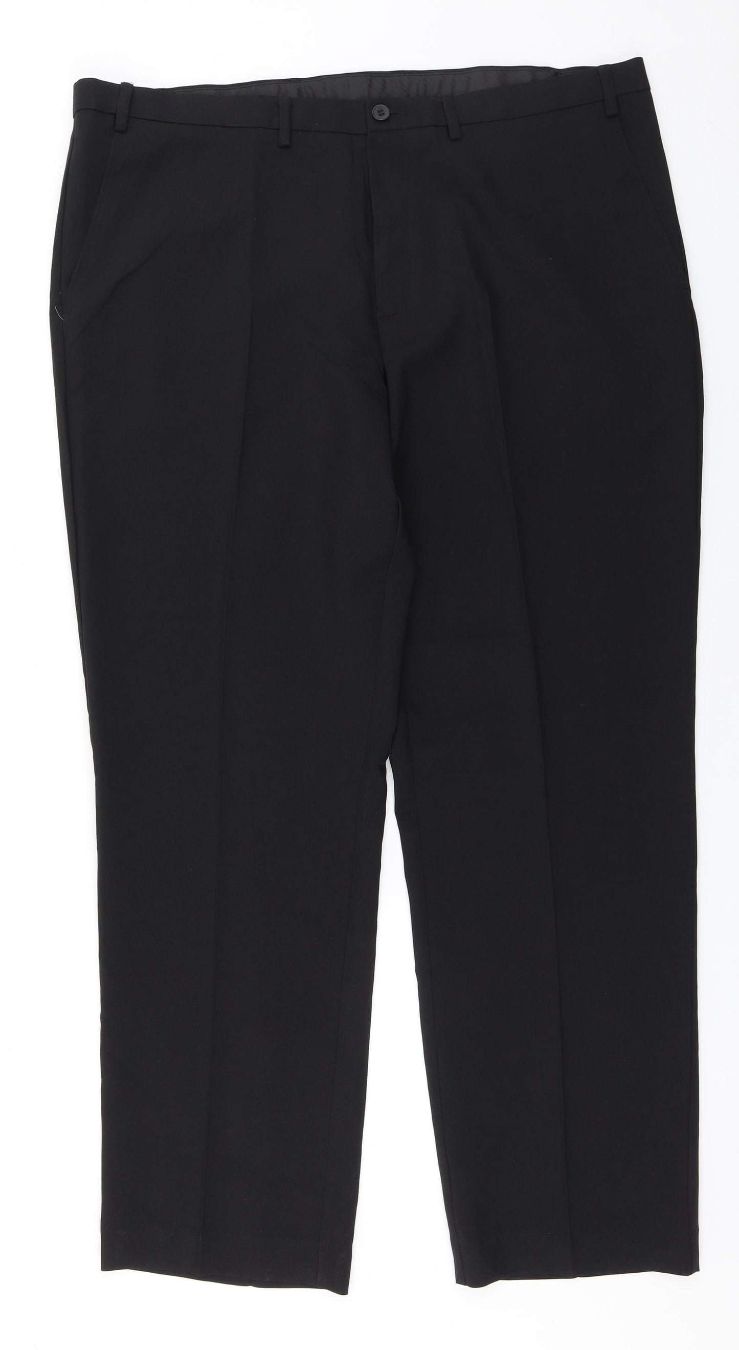 F&F Mens Black  Polyester Trousers  Size 40 in L31 in Regular