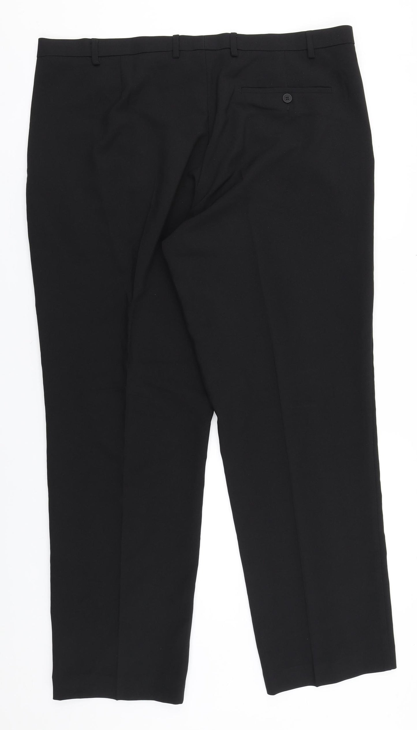 F&F Mens Black  Polyester Trousers  Size 40 in L31 in Regular