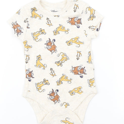 Disney Baby Ivory Animal Print Cotton Leotard One-Piece Size 6-9 Months   - Lion King