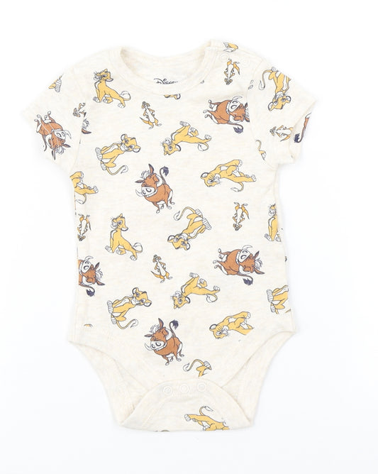 Disney Baby Ivory Animal Print Cotton Leotard One-Piece Size 6-9 Months   - Lion King