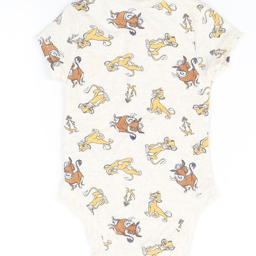 Disney Baby Ivory Animal Print Cotton Leotard One-Piece Size 6-9 Months   - Lion King