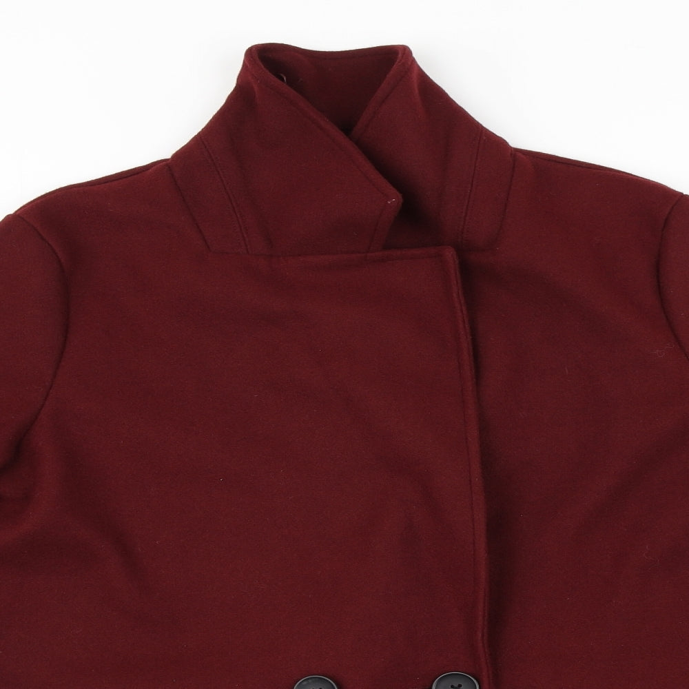 TU Womens Red   Overcoat Coat Size 12