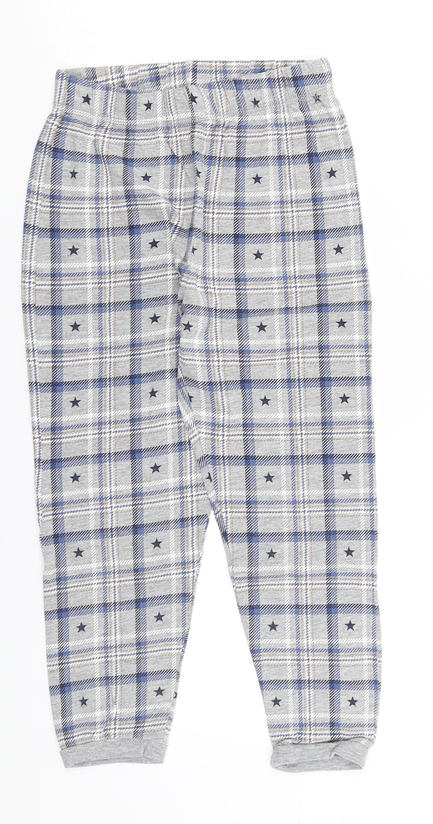 George Boys Grey Plaid Cotton  Pyjama Pants Size 6-7 Years