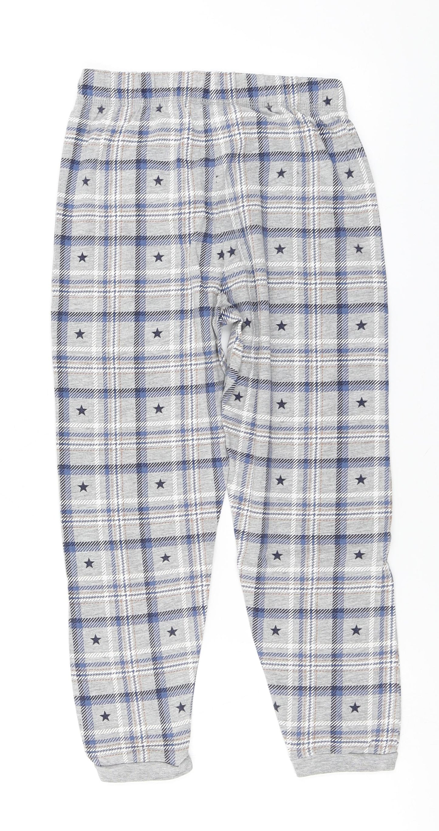 George Boys Grey Plaid Cotton  Pyjama Pants Size 6-7 Years