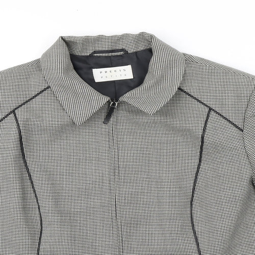 Precis Womens Grey Houndstooth  Jacket  Size 16