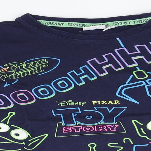 Disney Toy Story Boys Blue Geometric Cotton  Pyjama Top Size 6-7 Years   - Toy Story Aliens