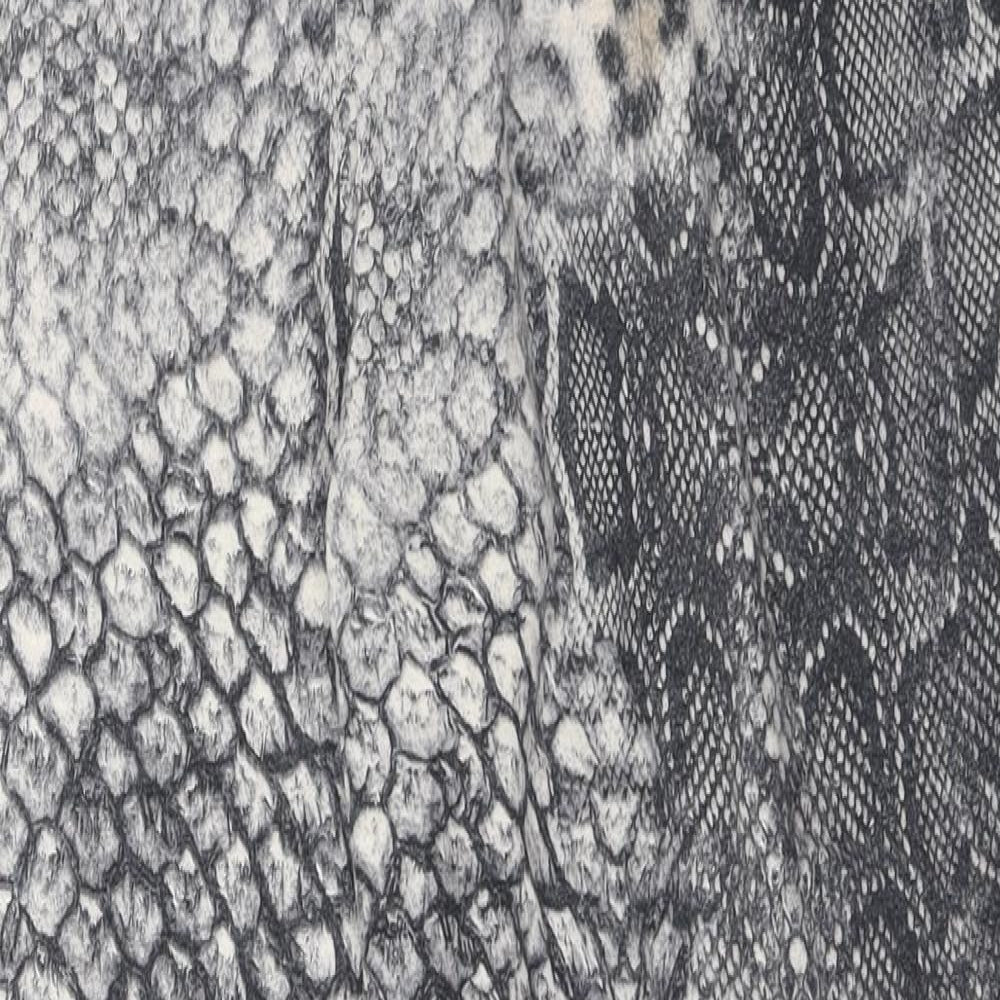 Dorothy Perkins Womens Grey Animal Print Polyester Trousers  Size 14 L26 in Regular
