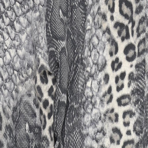 Dorothy Perkins Womens Grey Animal Print Polyester Trousers  Size 14 L26 in Regular
