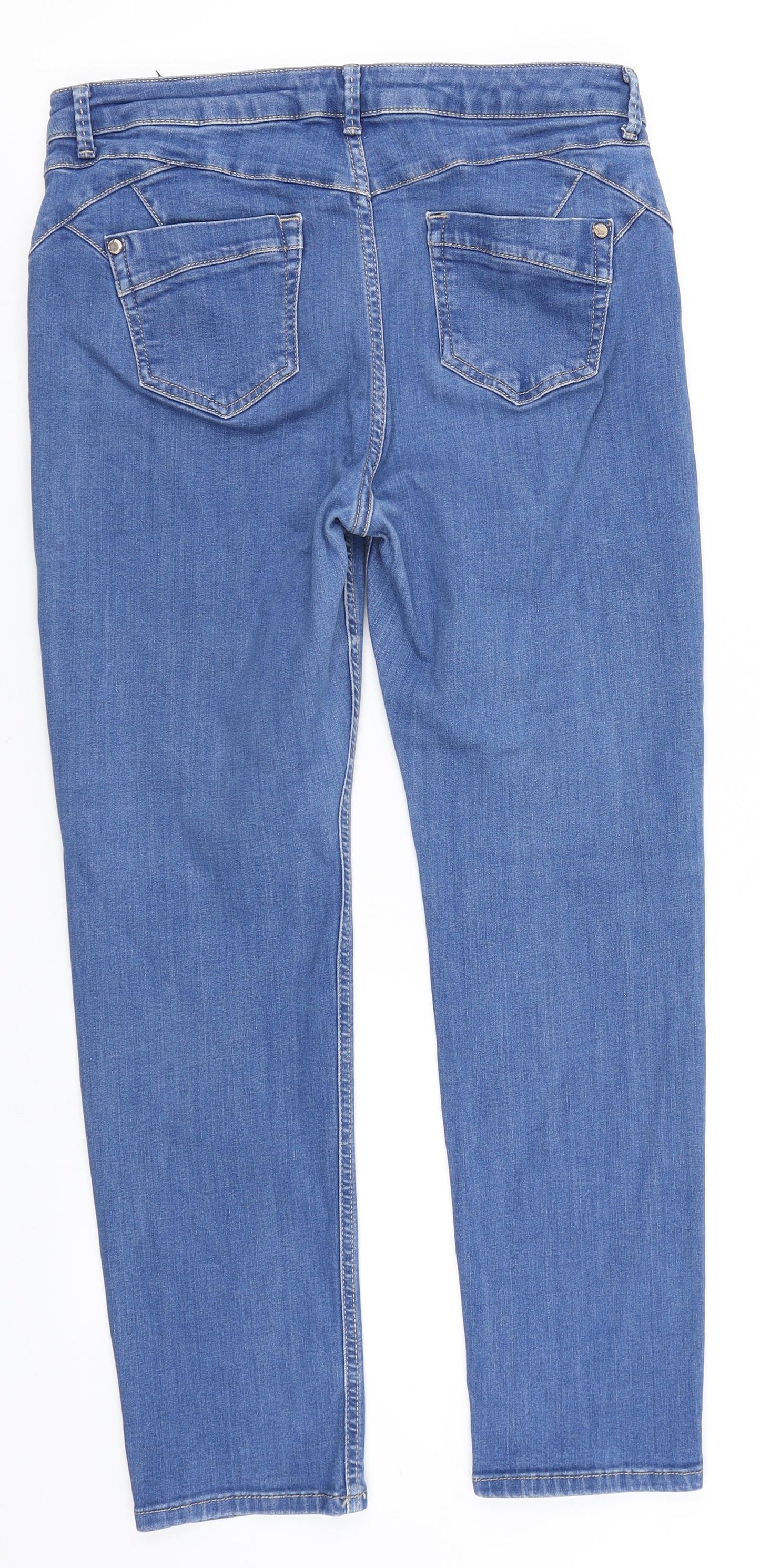 Per Una Womens Blue   Straight Jeans Size 14 L26 in Slim