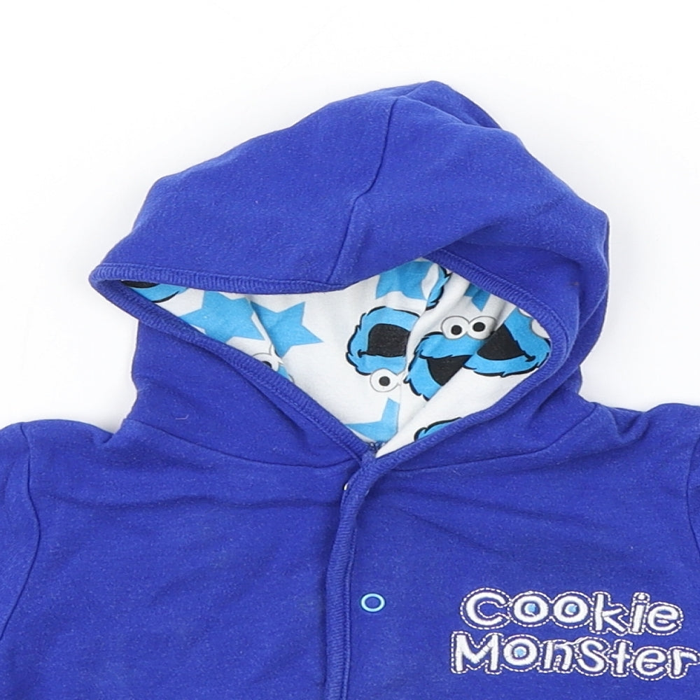 Sesame Street Baby Blue  Cotton Pullover Jumper Size 3-6 Months   - Cookie Monster