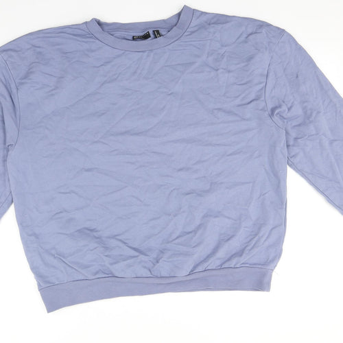 ASOS Womens Blue Round Neck  Cotton Pullover Jumper Size 16