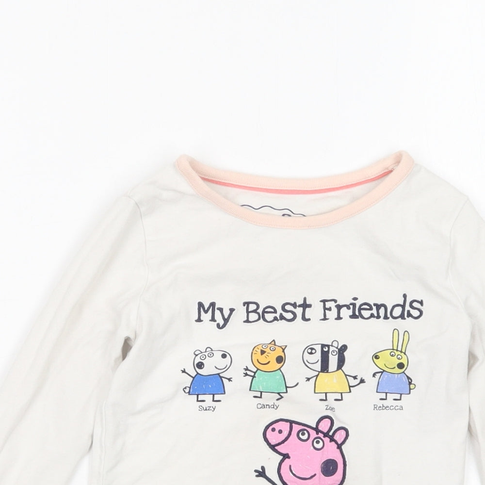m7s Girls Multicoloured  Cotton Top Pyjama Top Size 3-4 Years   - Peppa Pig