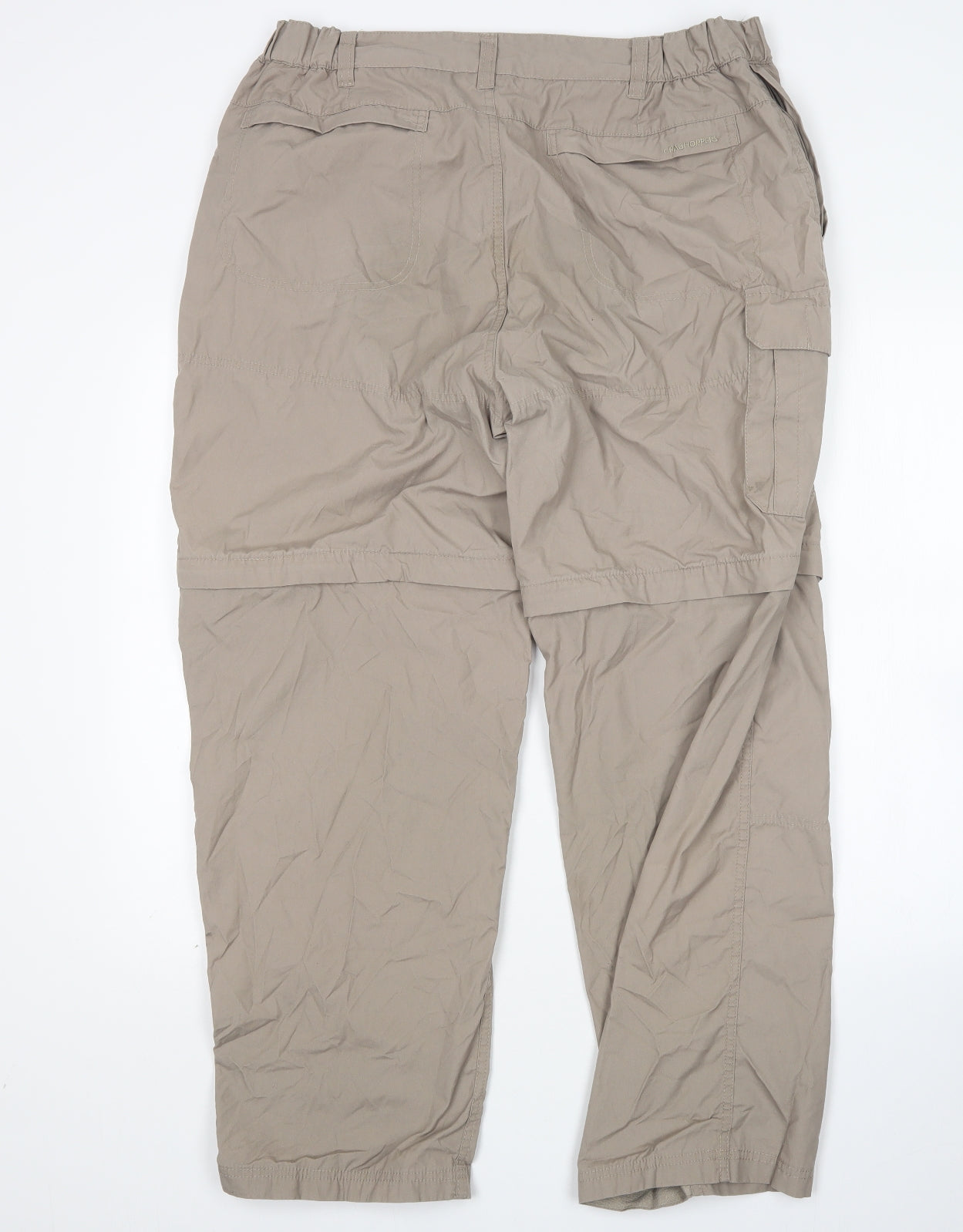 Craghoppers Mens Beige  Polyester Rain Trousers Trousers Size 38 L30 in Regular  - Zip offs