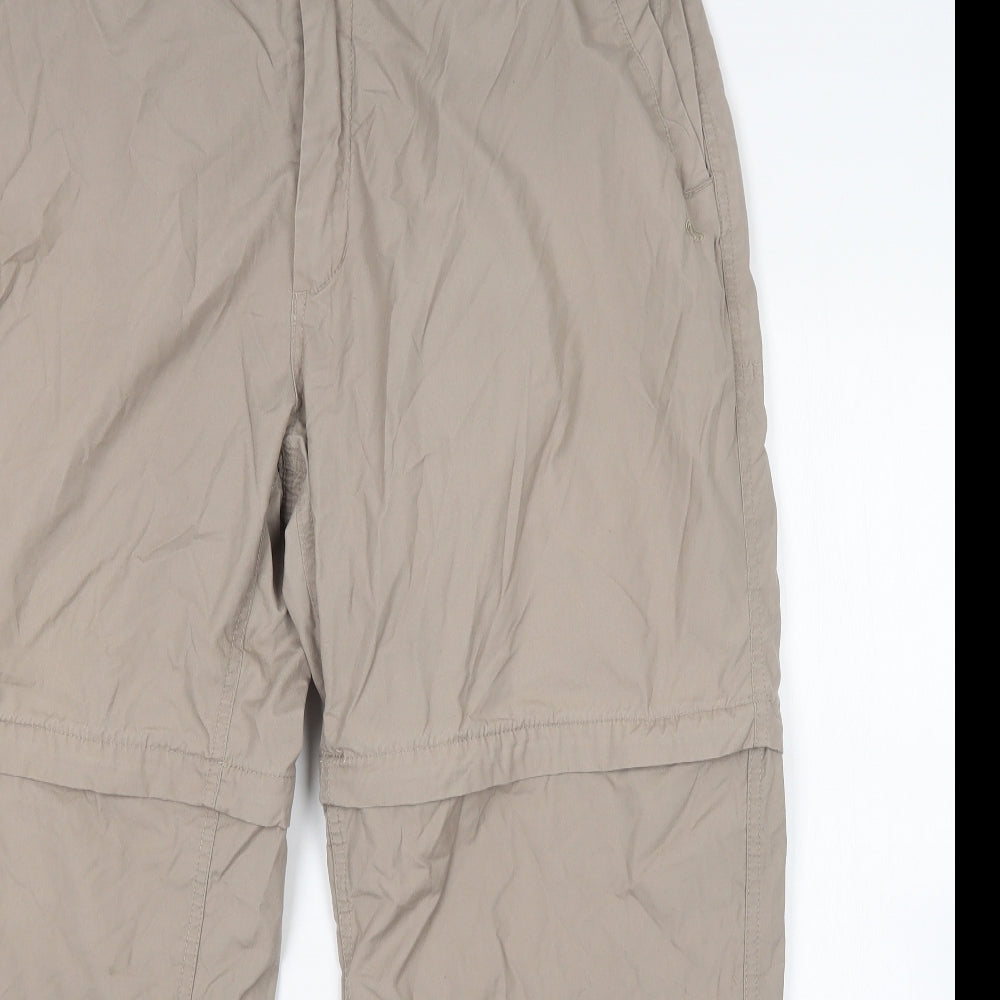 Craghoppers Mens Beige  Polyester Rain Trousers Trousers Size 38 L30 in Regular  - Zip offs
