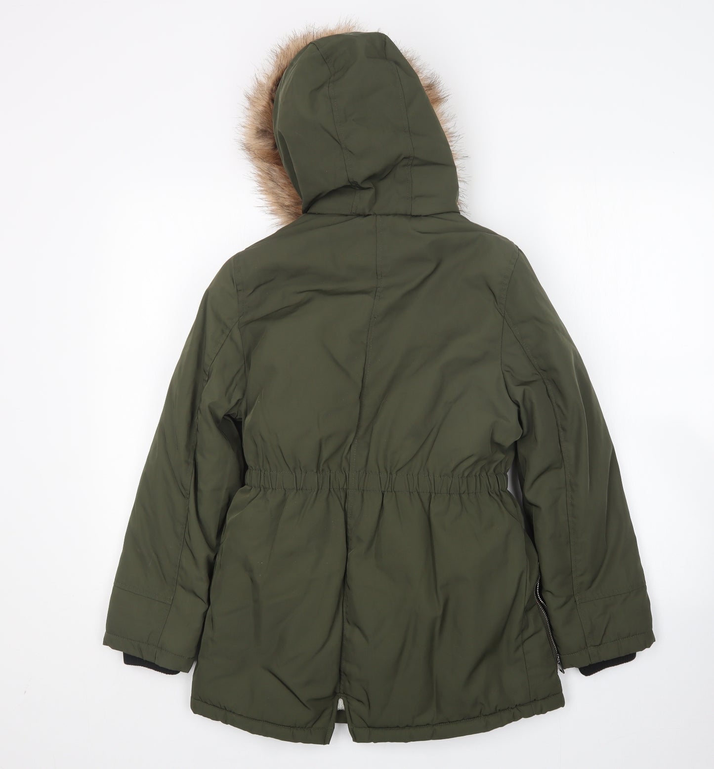 George Girls Green   Parka Coat Size 11-12 Years