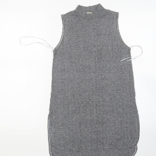 Papaya Womens Grey Round Neck  Polyester Vest Jumper Size 8