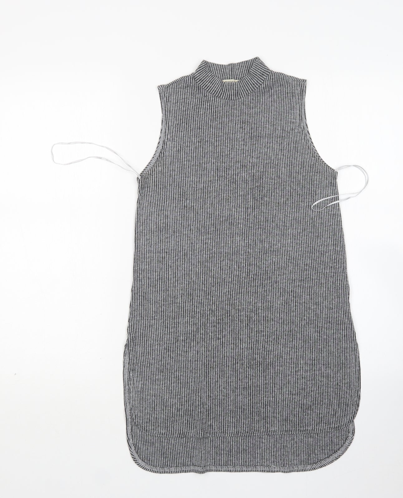 Papaya Womens Grey Round Neck  Polyester Vest Jumper Size 8