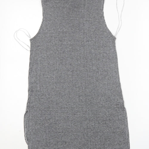 Papaya Womens Grey Round Neck  Polyester Vest Jumper Size 8