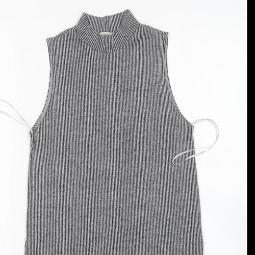 Papaya Womens Grey Round Neck  Polyester Vest Jumper Size 8