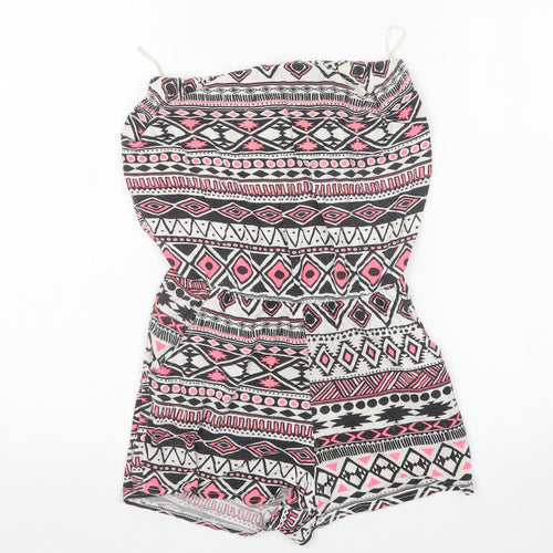 Daisy Womens Multicoloured Argyle/Diamond Viscose Playsuit One-Piece Size 8