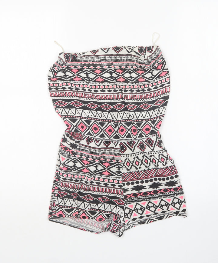 Daisy Womens Multicoloured Argyle/Diamond Viscose Playsuit One-Piece Size 8