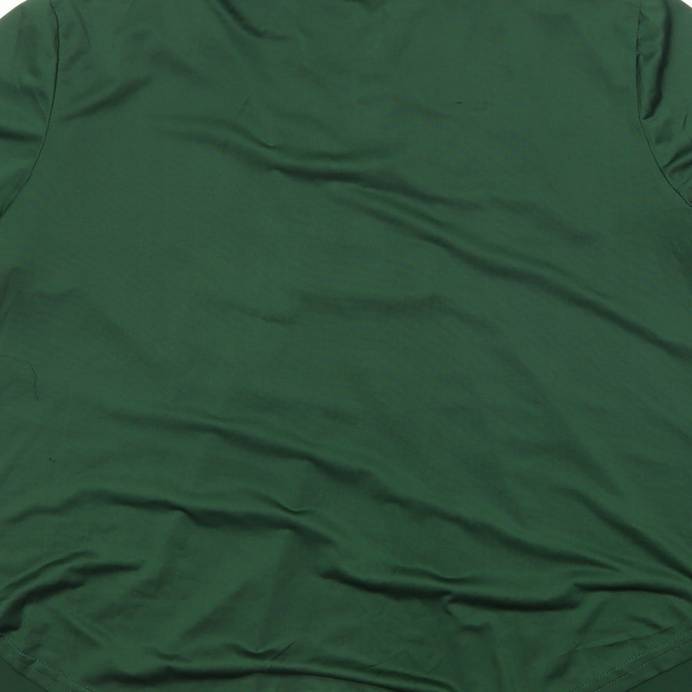 Preworn Womens Green  Polyester Basic Blouse Size S V-Neck
