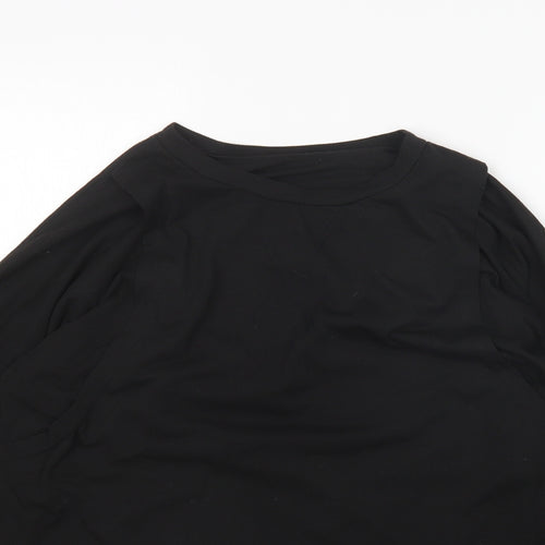 Preworn Womens Black  Polyester Pullover Sweatshirt Size L